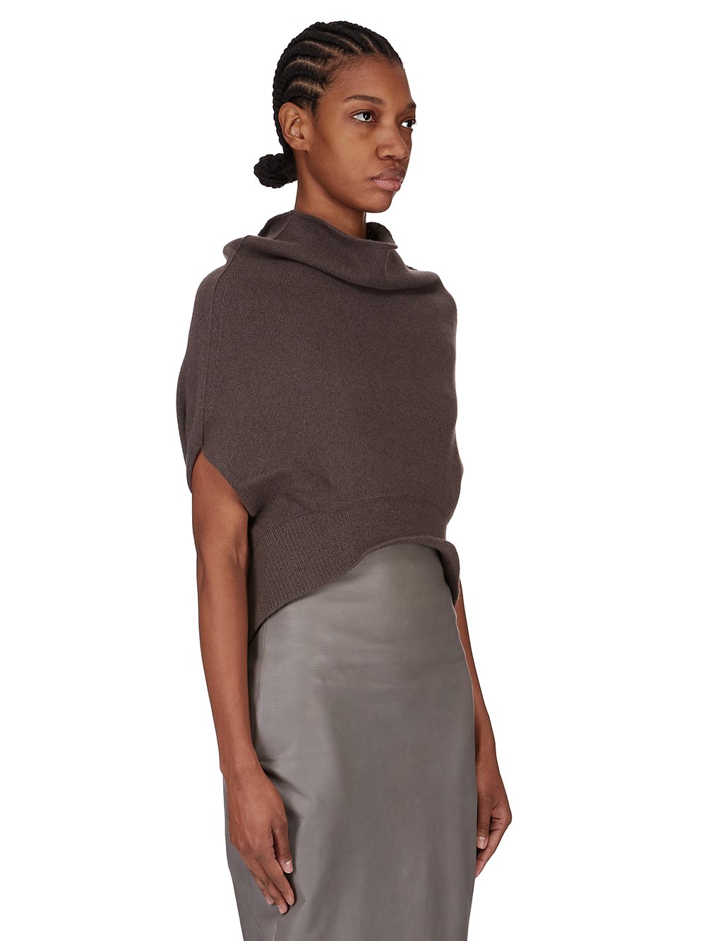 RICK OWENS FW25 CONCORDIANS SL SHROUD IN DRKDUST BOILED RECYCLED