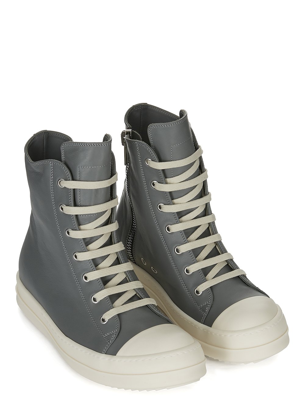 RICK OWENS FW25 CONCORDIANS SNEAKERS IN WASHED INDIGO/MILK/MILK