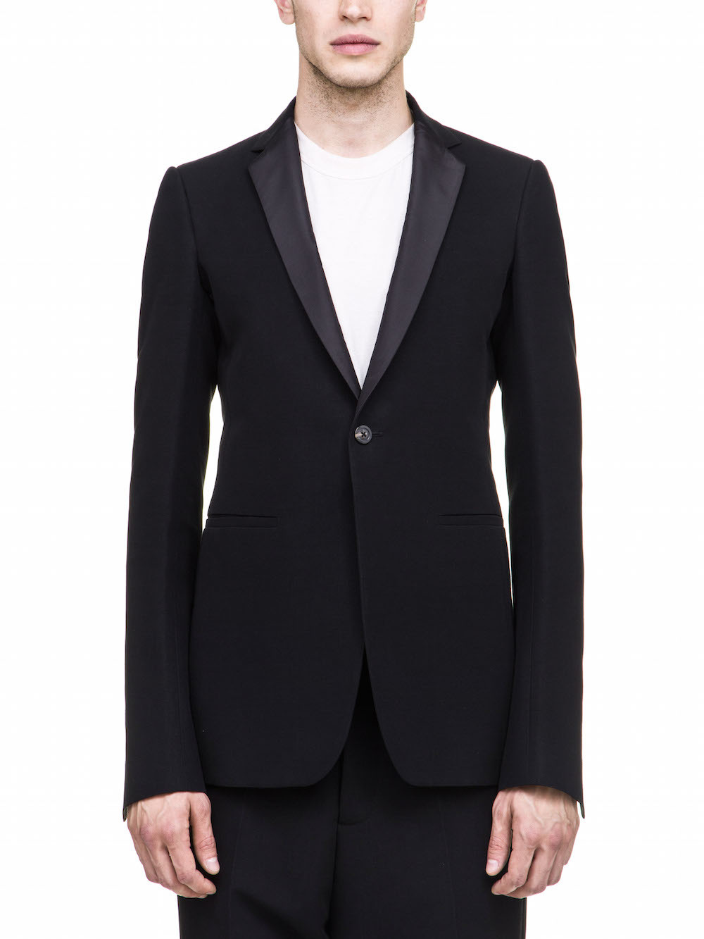 RICK OWENS TUSK BLAZER IN BLACK