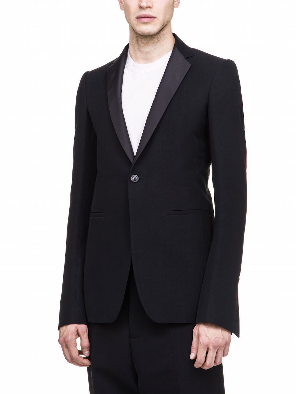 RICK OWENS TUSK BLAZER IN BLACK