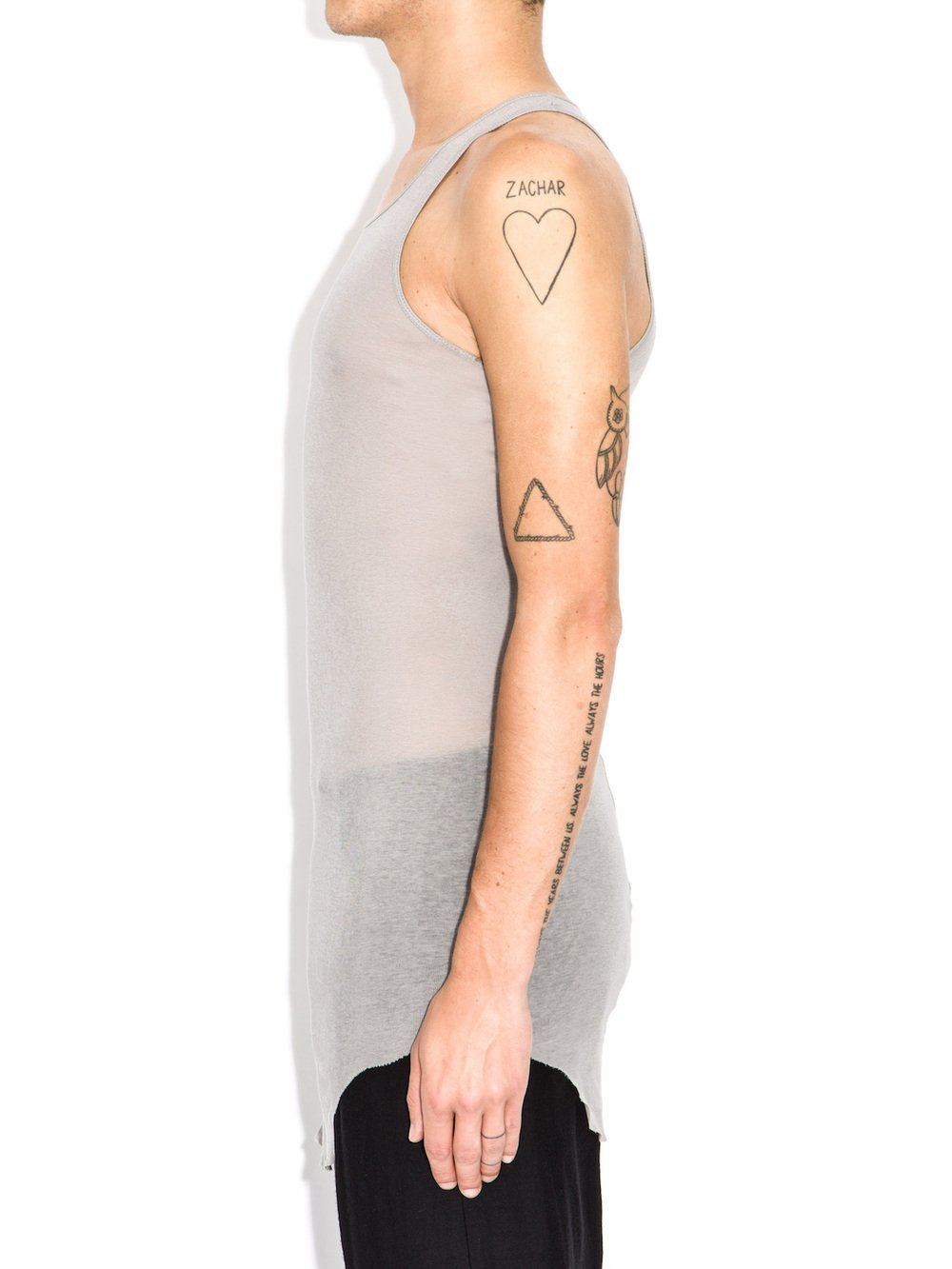 rick owens grey tank top