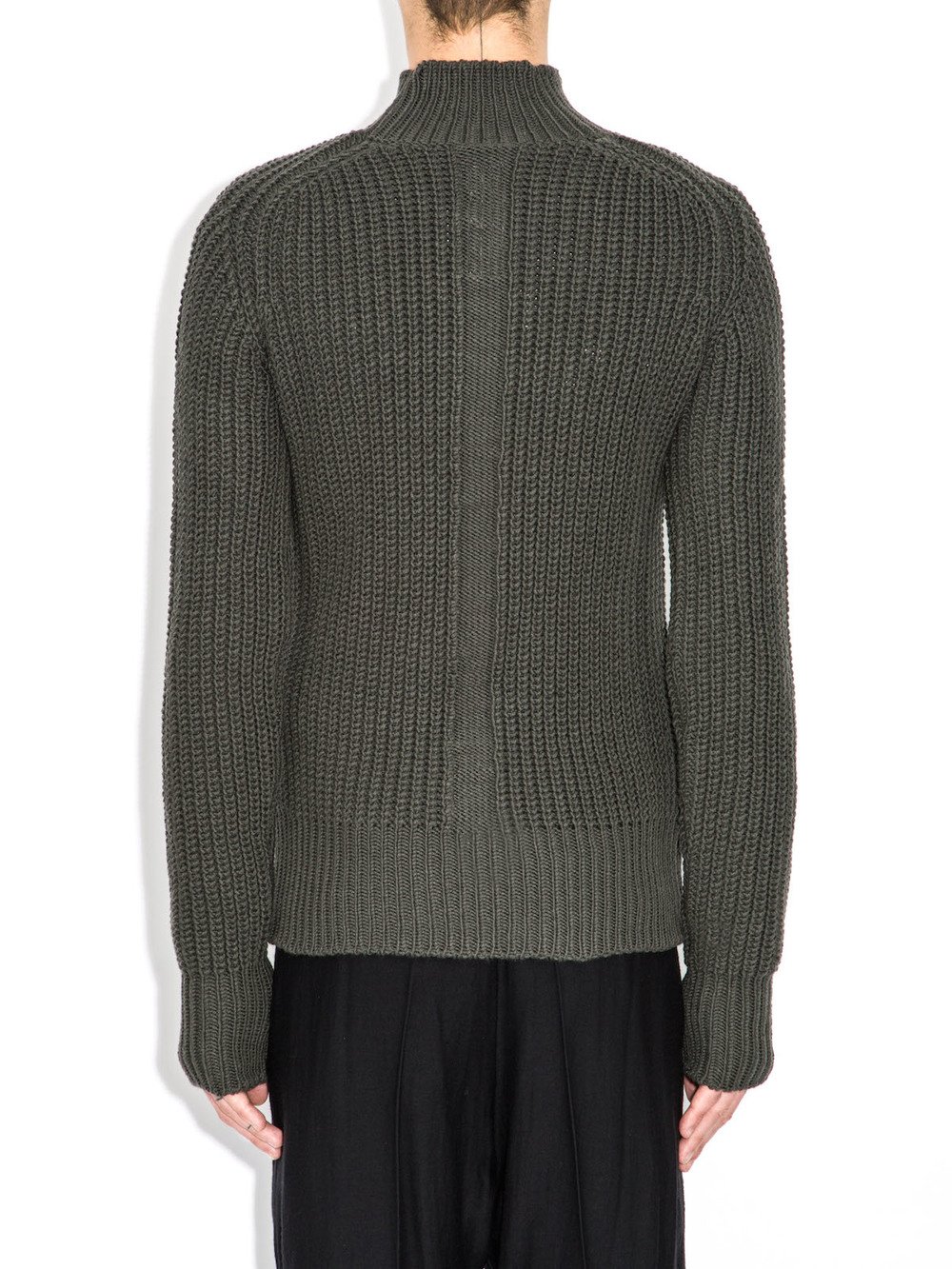 rick owens grey lupetto sweater