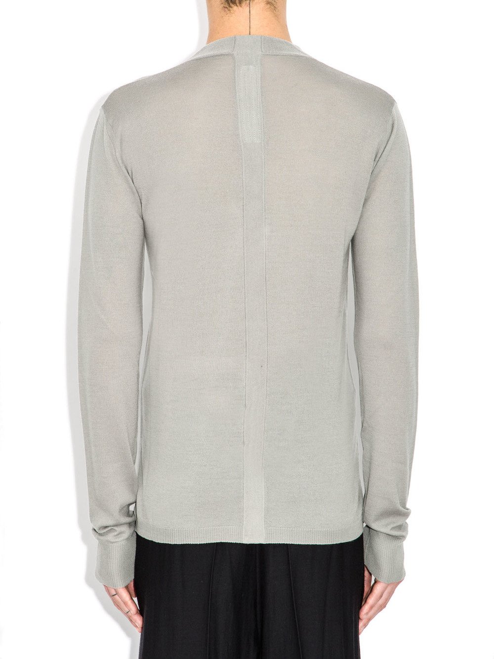 rick owens grey cardigan