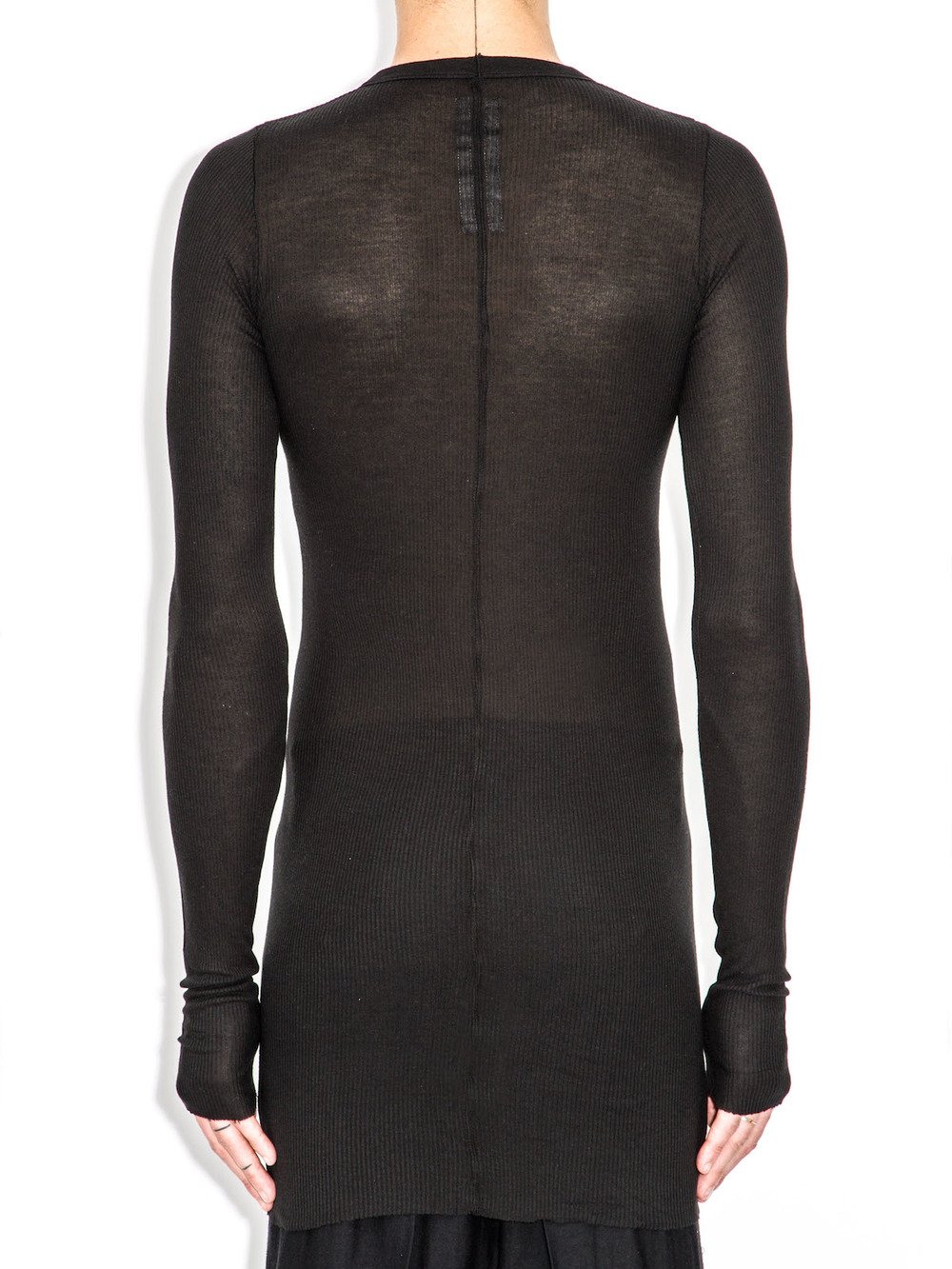 rick owens fw14 black ribbed tee