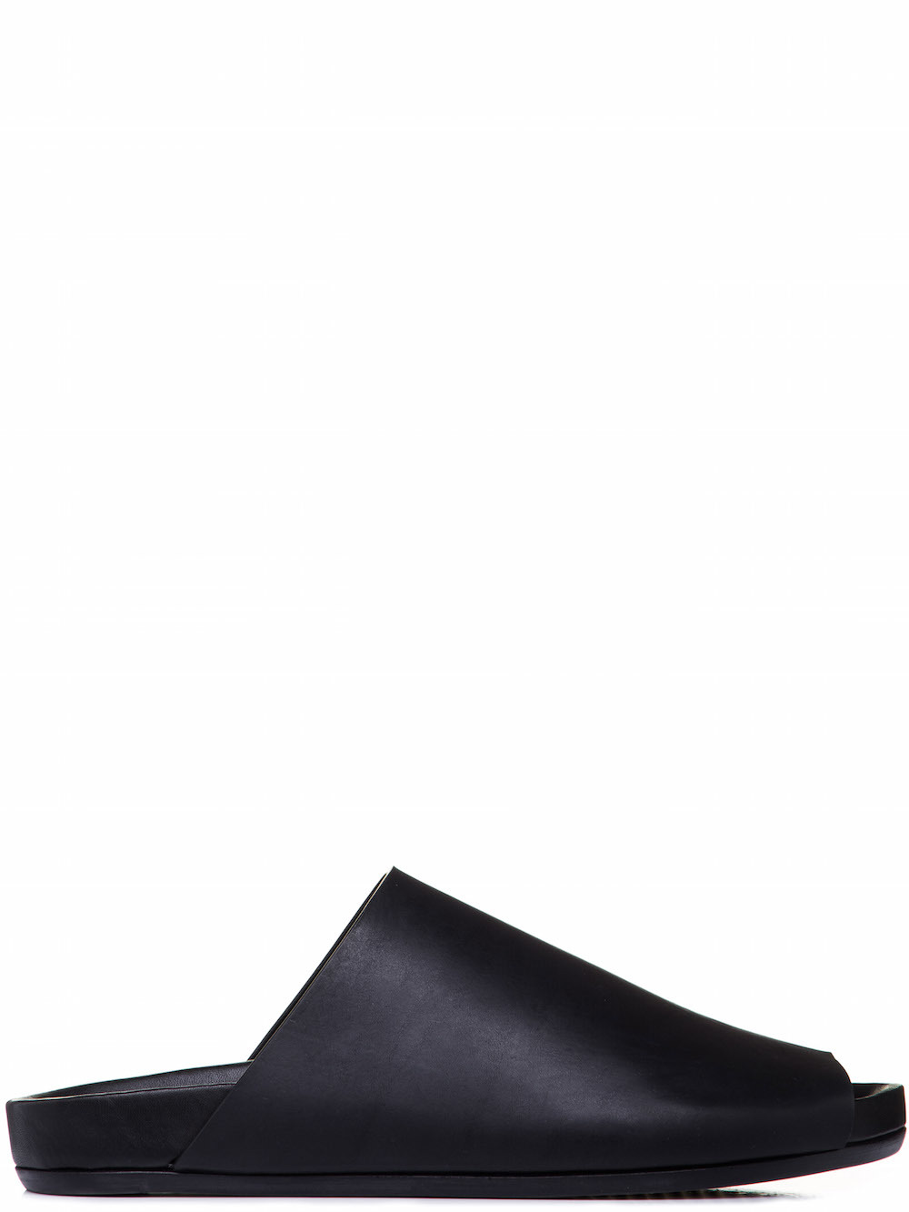 RICK OWENS GRANOLA SLIDE SANDAL IN BLACK