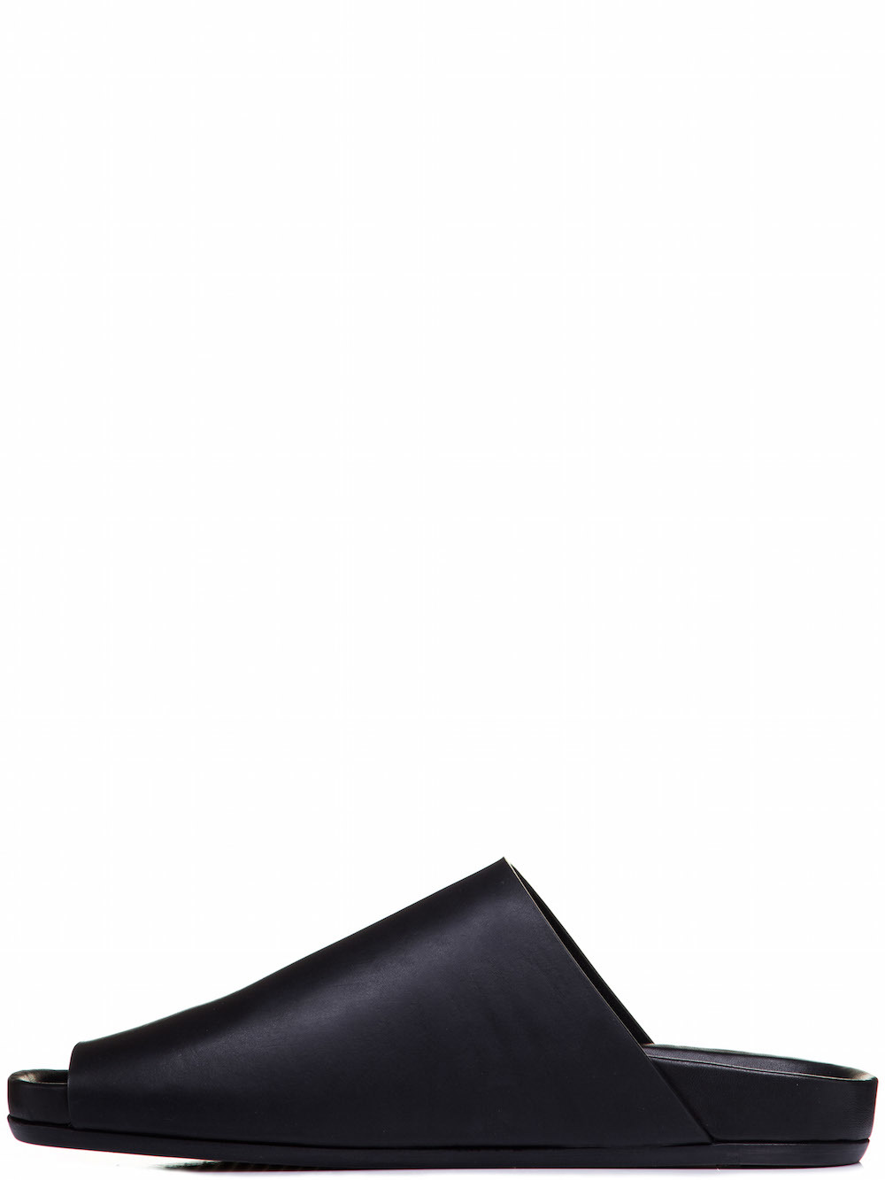 RICK OWENS GRANOLA SLIDE SANDAL IN BLACK