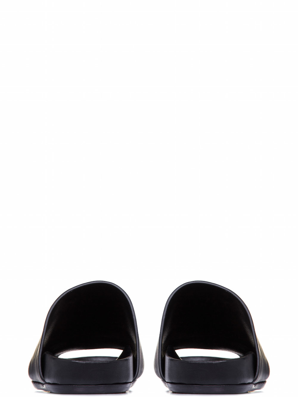 RICK OWENS GRANOLA SLIDE SANDAL IN BLACK