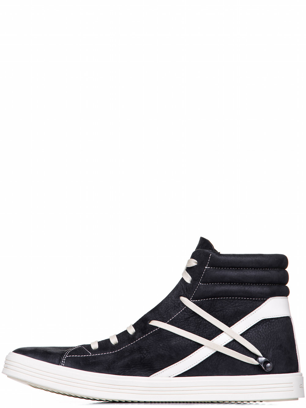 RICK OWENS GEOTHRASHER HIGH SNEAKERS IN BLACK