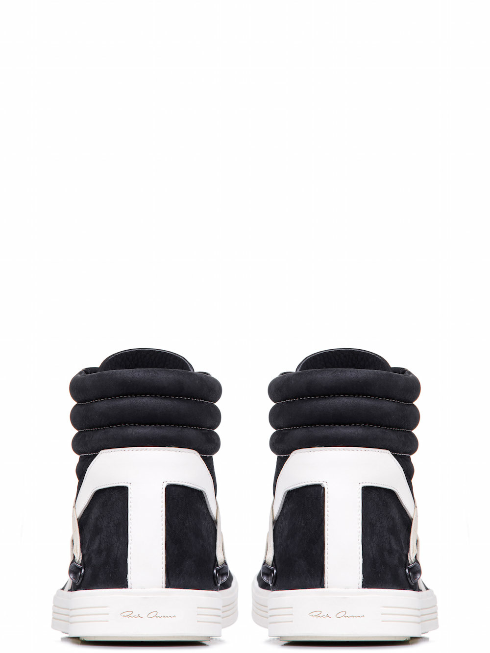 RICK OWENS GEOTHRASHER HIGH SNEAKERS IN BLACK