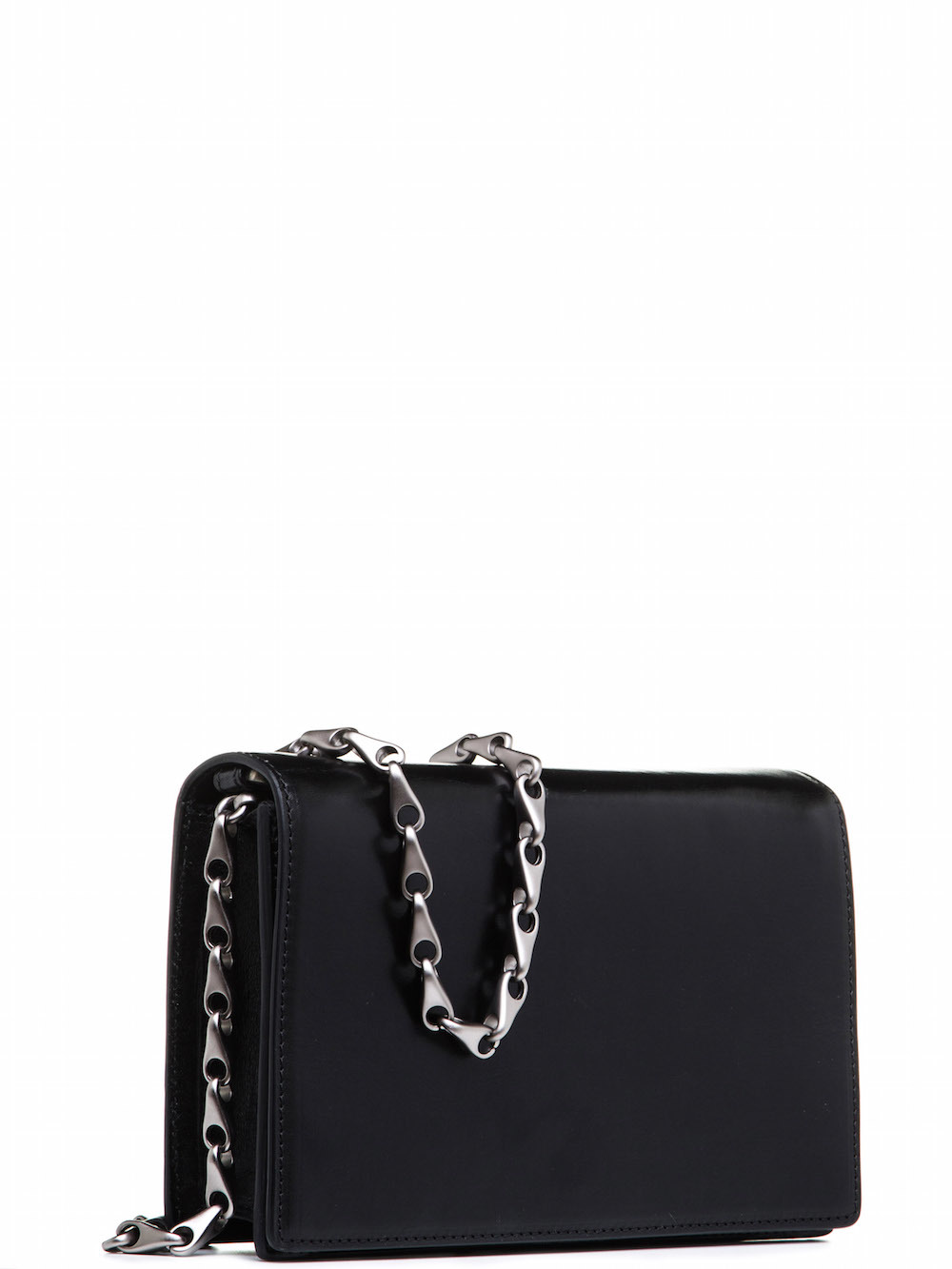RICK OWENS SMALL SHOULDER BAG IN BLACK LEATHER