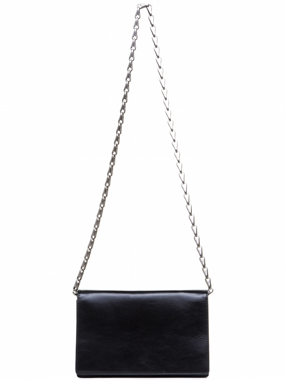 RICK OWENS SMALL SHOULDER BAG IN BLACK LEATHER