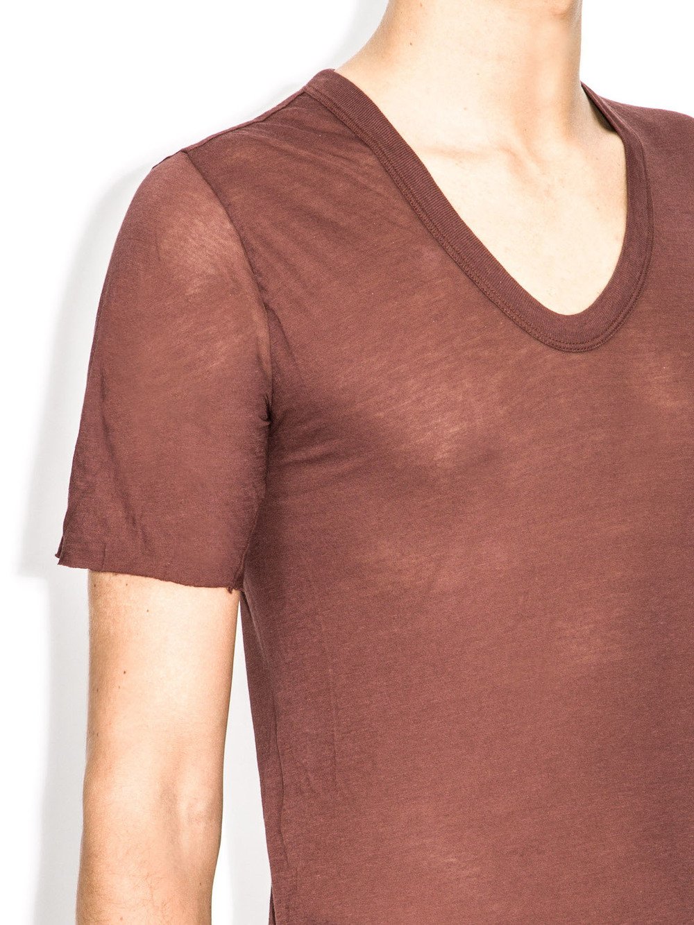 rick owens red tee shirt