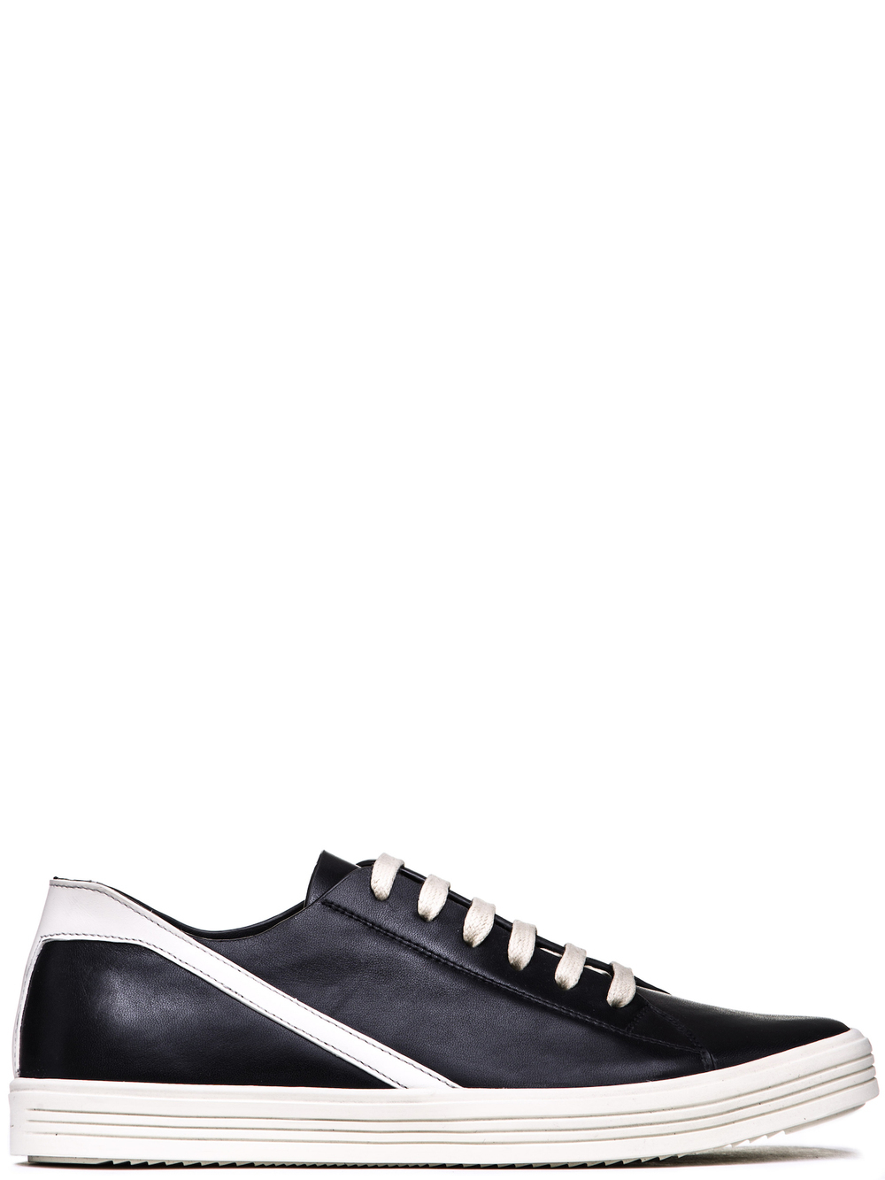 RICK OWENS GEOTHRASHER SHOES IN BLACK LEATHER