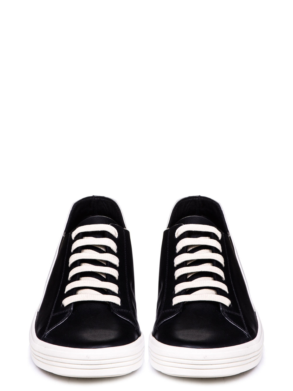 RICK OWENS GEOTHRASHER SHOES IN BLACK LEATHER