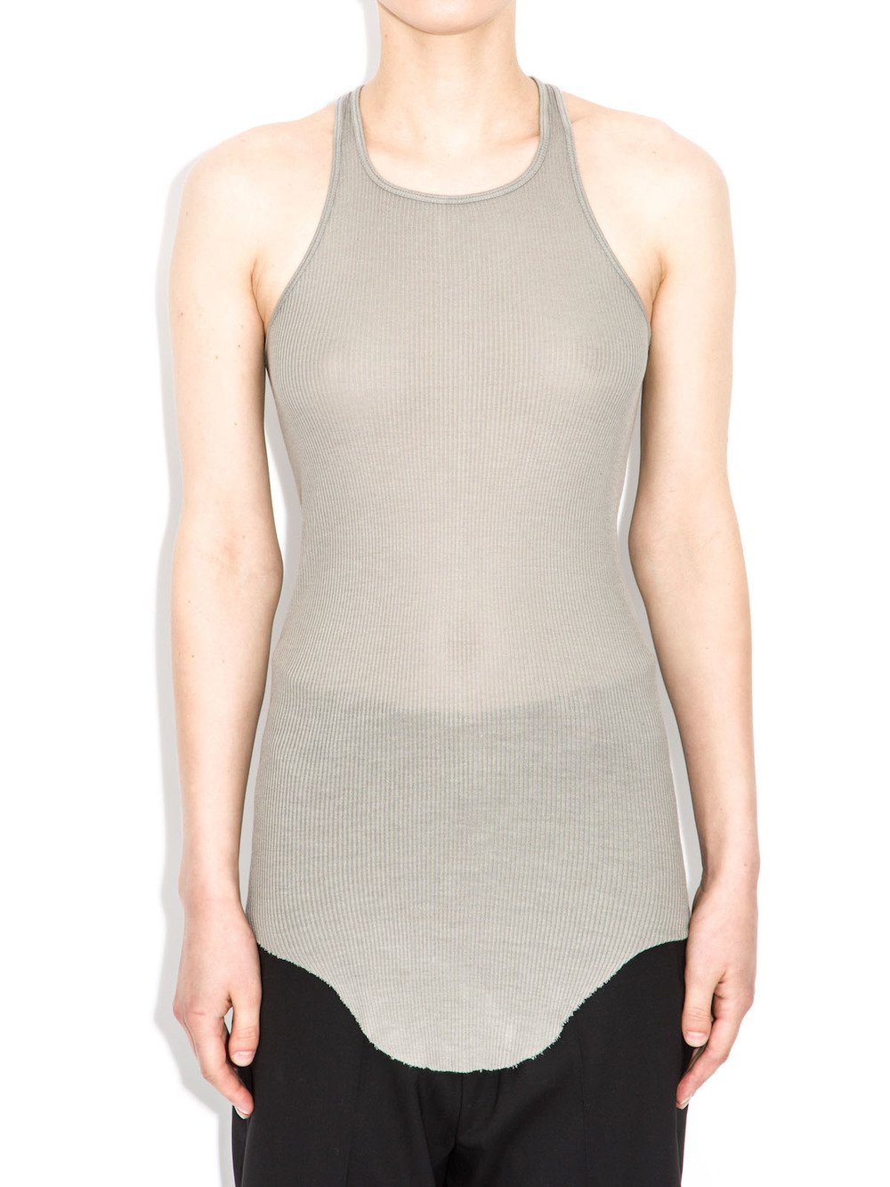rick owens grey tank top