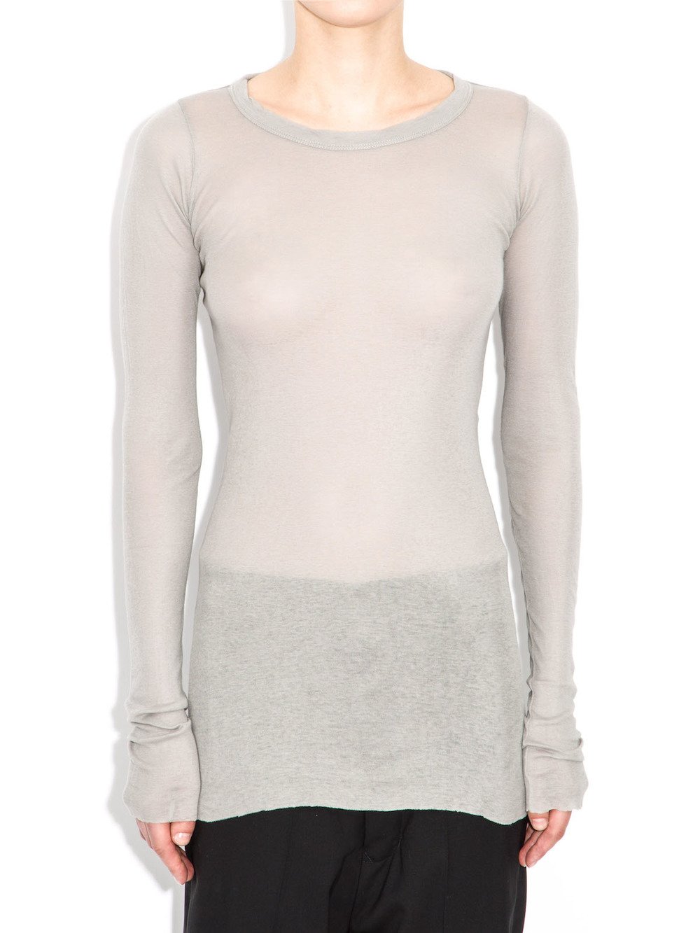 rick owens grey long sleeve