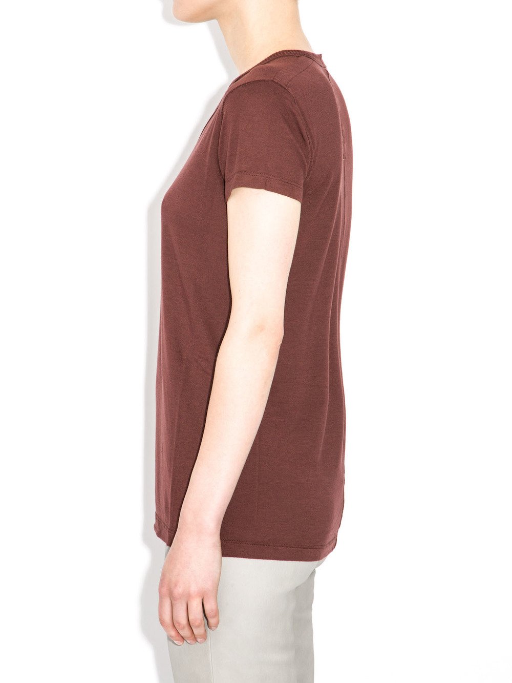 rick owens red v neck top