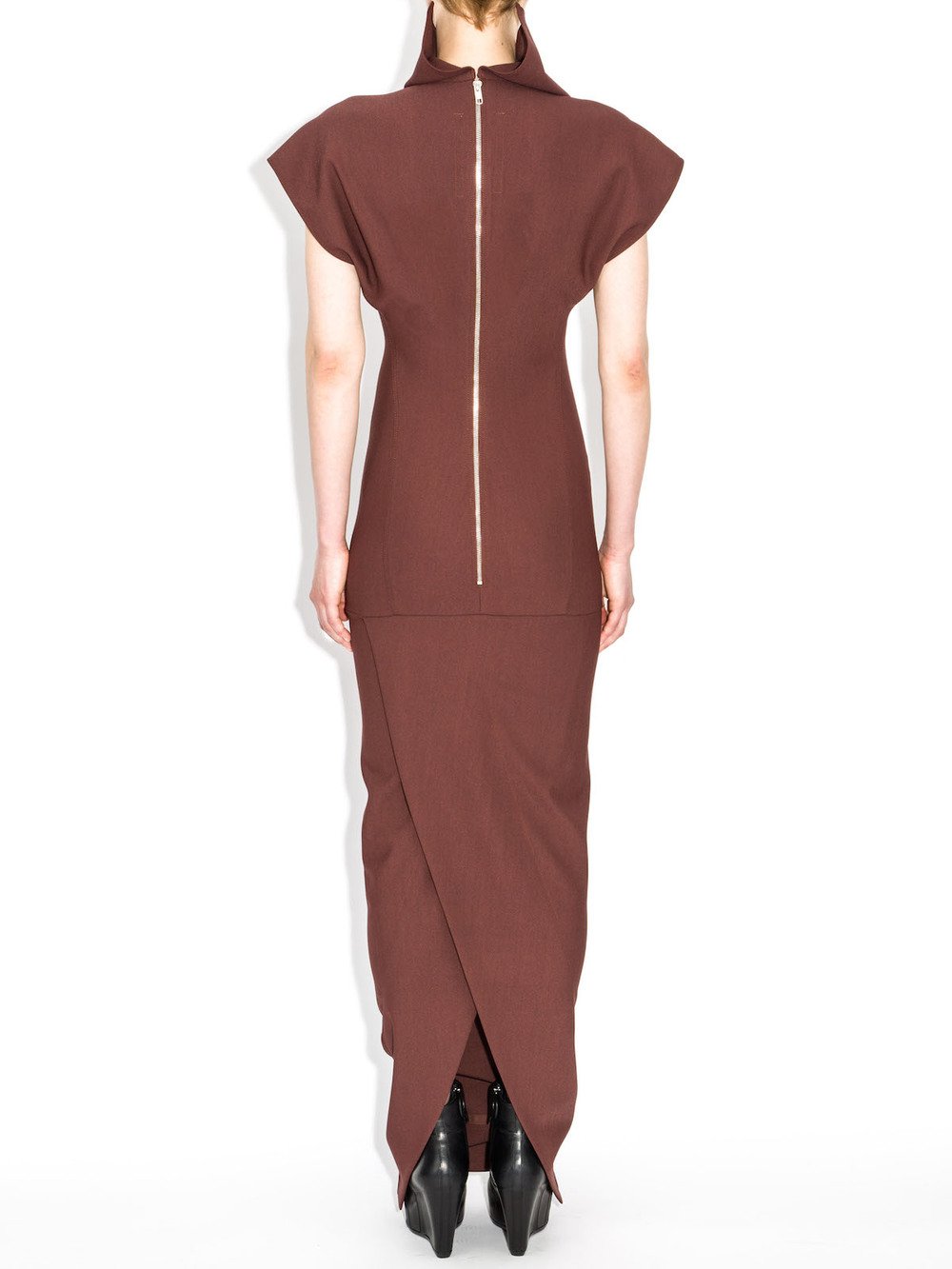 rick owens red fw14 dress