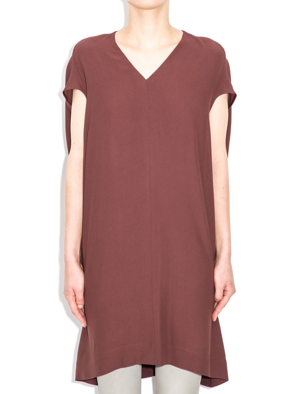 rick owens red tunic