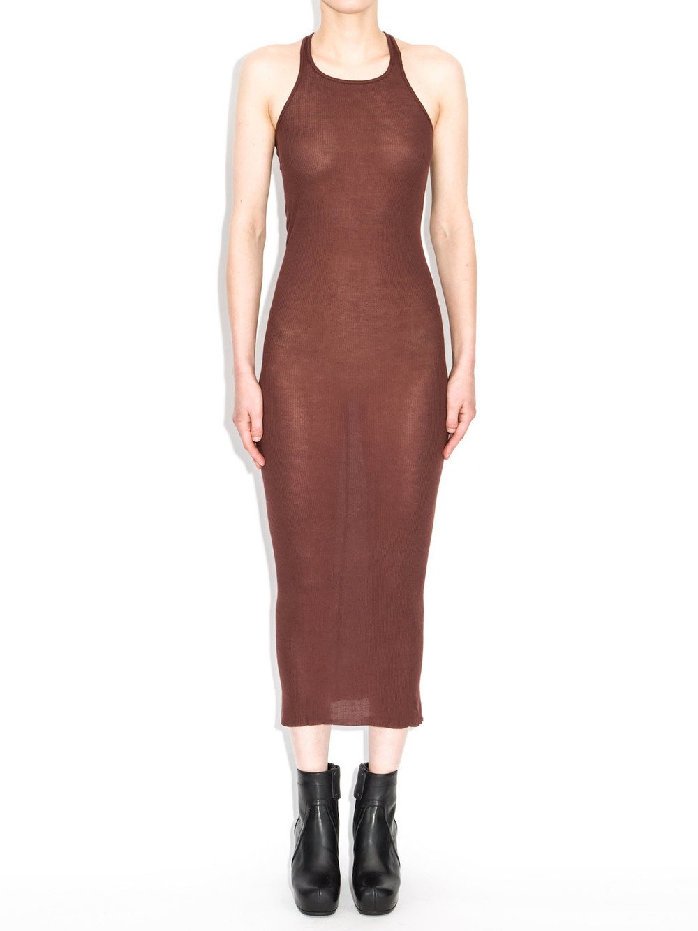 rick owens red tank dress