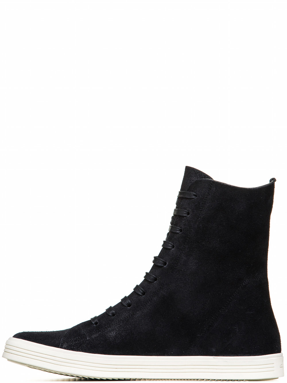 RICK OWENS MASTODON SNEAKERS IN FADED BLACK CALF LEATHER