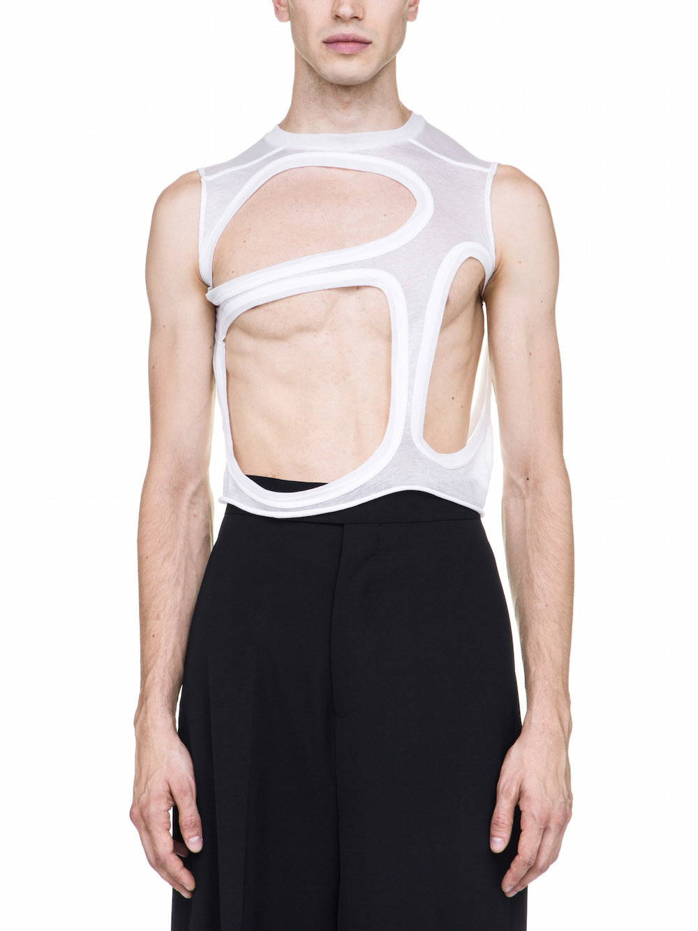 RICK OWENS OFF-THE-RUNWAY MB II TOP IN MILK