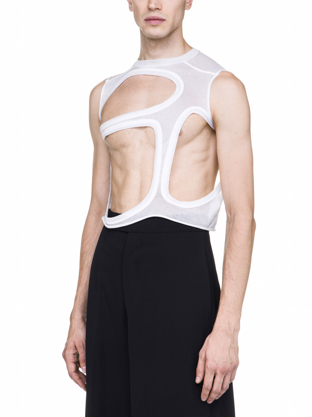 RICK OWENS OFF-THE-RUNWAY MB II TOP IN MILK