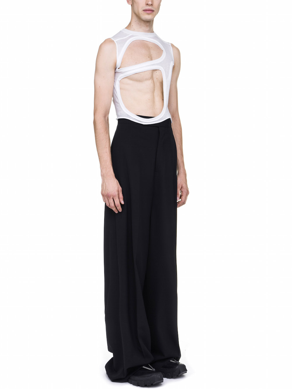 RICK OWENS OFF-THE-RUNWAY MB II TOP IN MILK