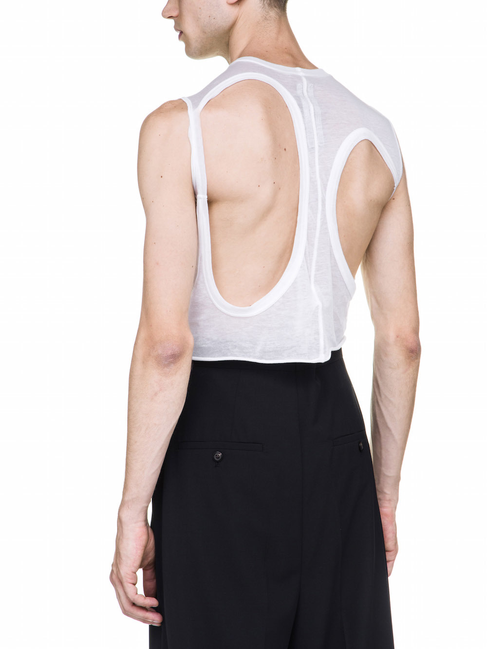 RICK OWENS OFF-THE-RUNWAY MB II TOP IN MILK