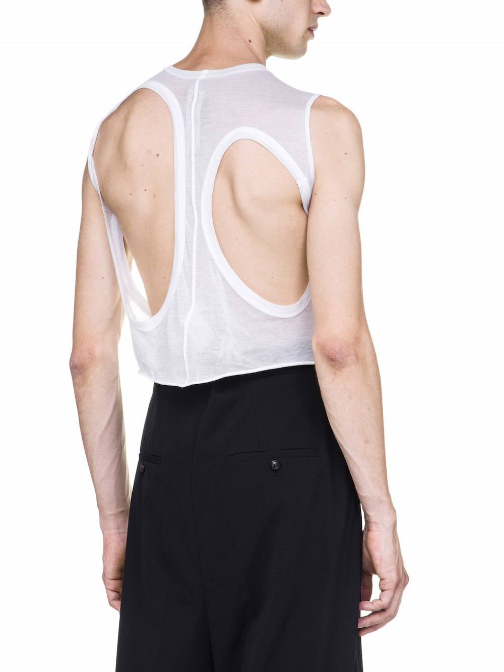 RICK OWENS OFF-THE-RUNWAY MB II TOP IN MILK