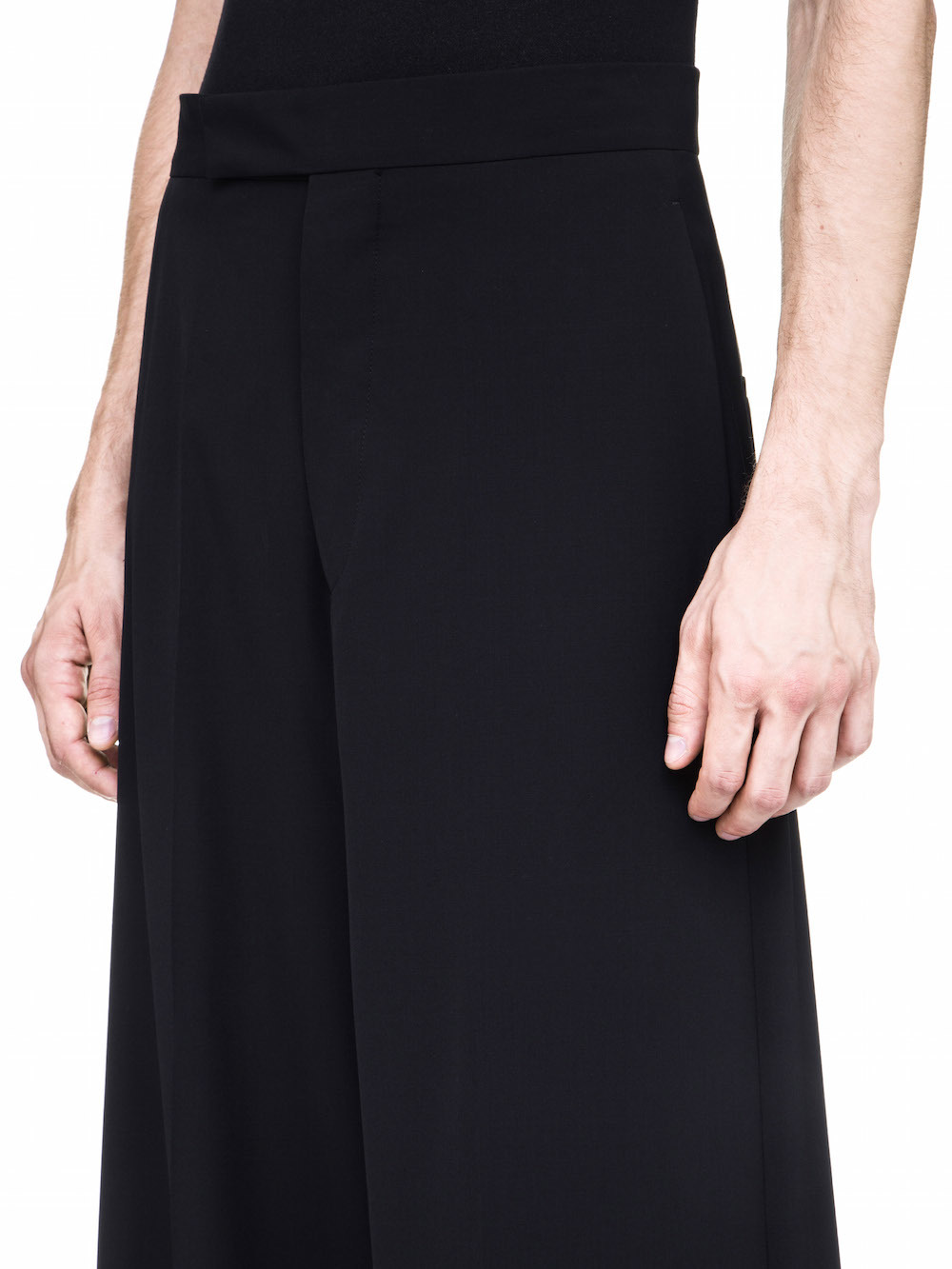 RICK OWENS OFF-THE-RUNWAY VISCONTIS TROUSERS IN BLACK