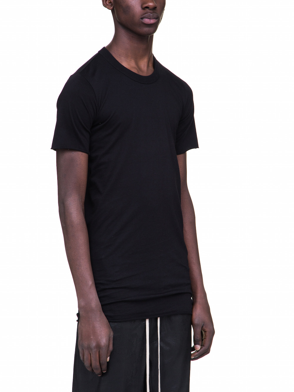 RICK OWENS BASIC SHORT SLEEVES TEE IN BLACK