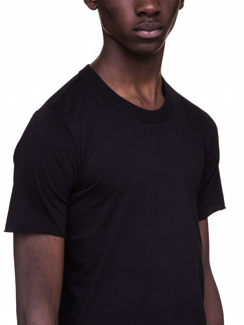 RICK OWENS BASIC SHORT SLEEVES TEE IN BLACK