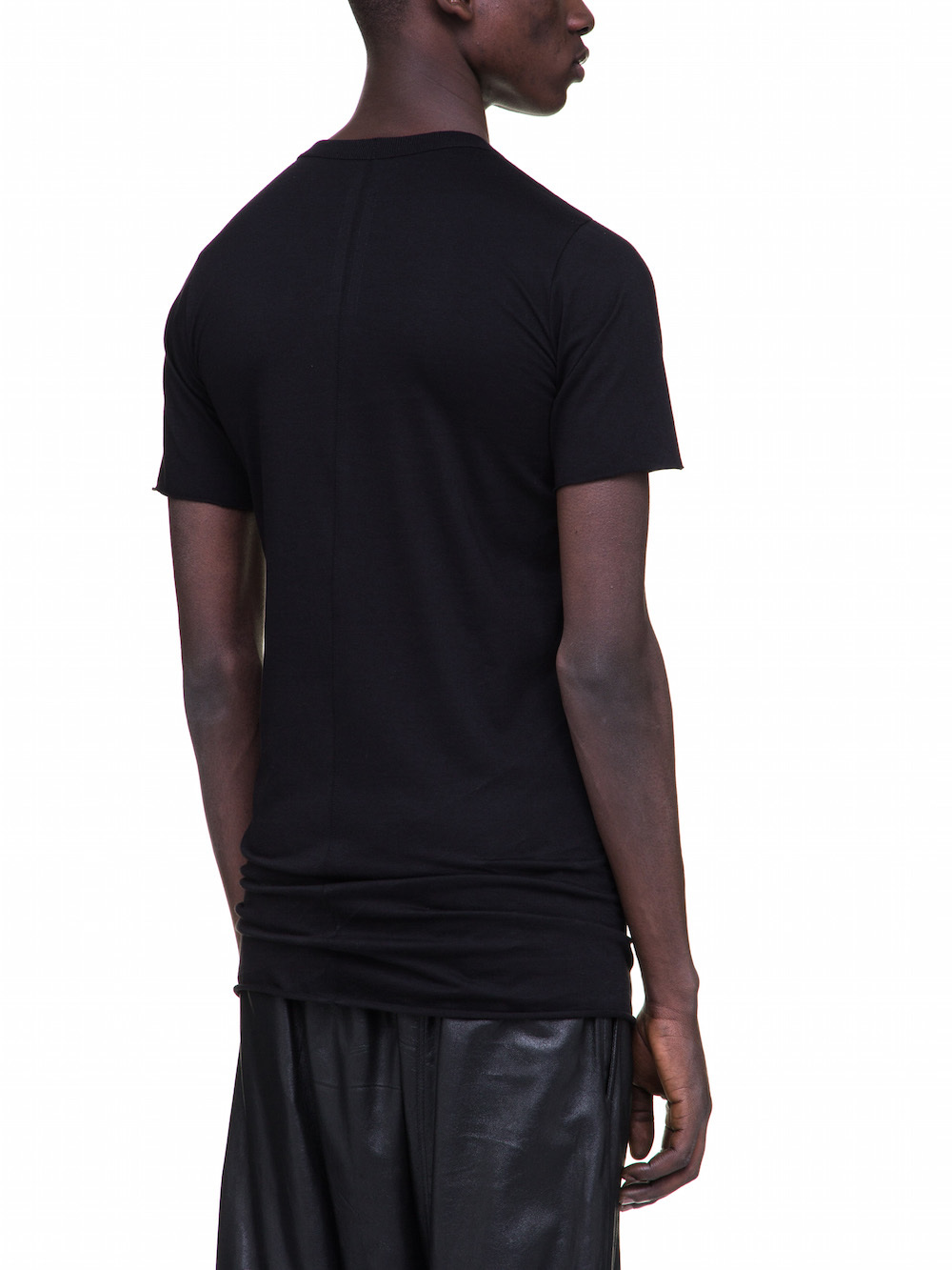 RICK OWENS BASIC SHORT SLEEVES TEE IN BLACK