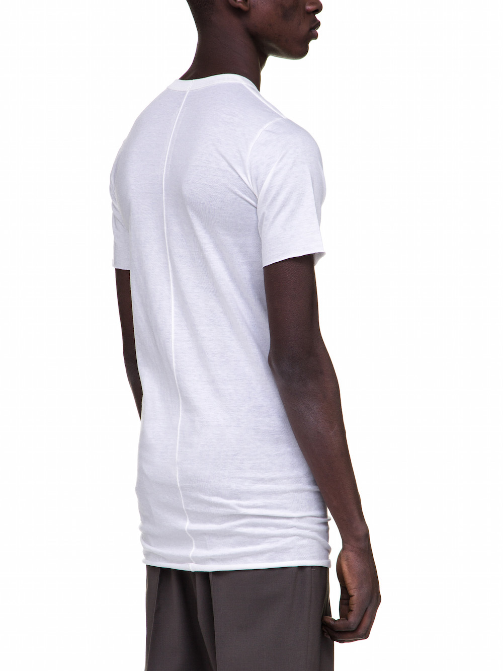 RICK OWENS BASIC SHORT SLEEVES TEE IN MILK WHITE
