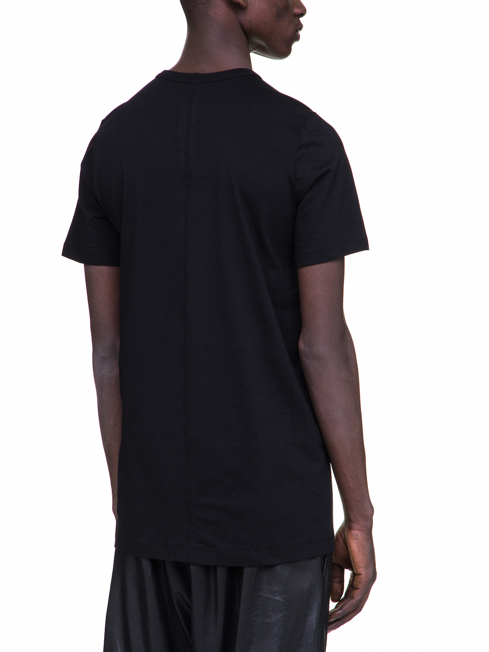 RICK OWENS LEVEL TEE IN BLACK COTTON