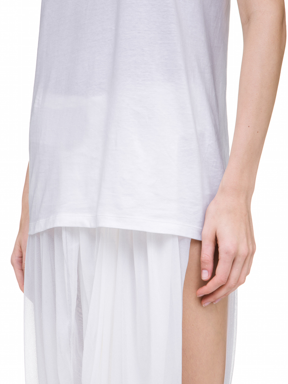 RICK OWENS TANK TOP IN CHALK WHITE MEDIUM-WEIGHT COTTON JERSEY