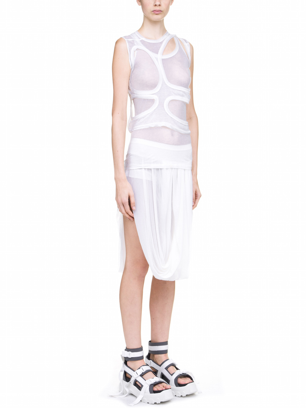 RICK OWENS MEMBRANE TEE TRANSPARENT