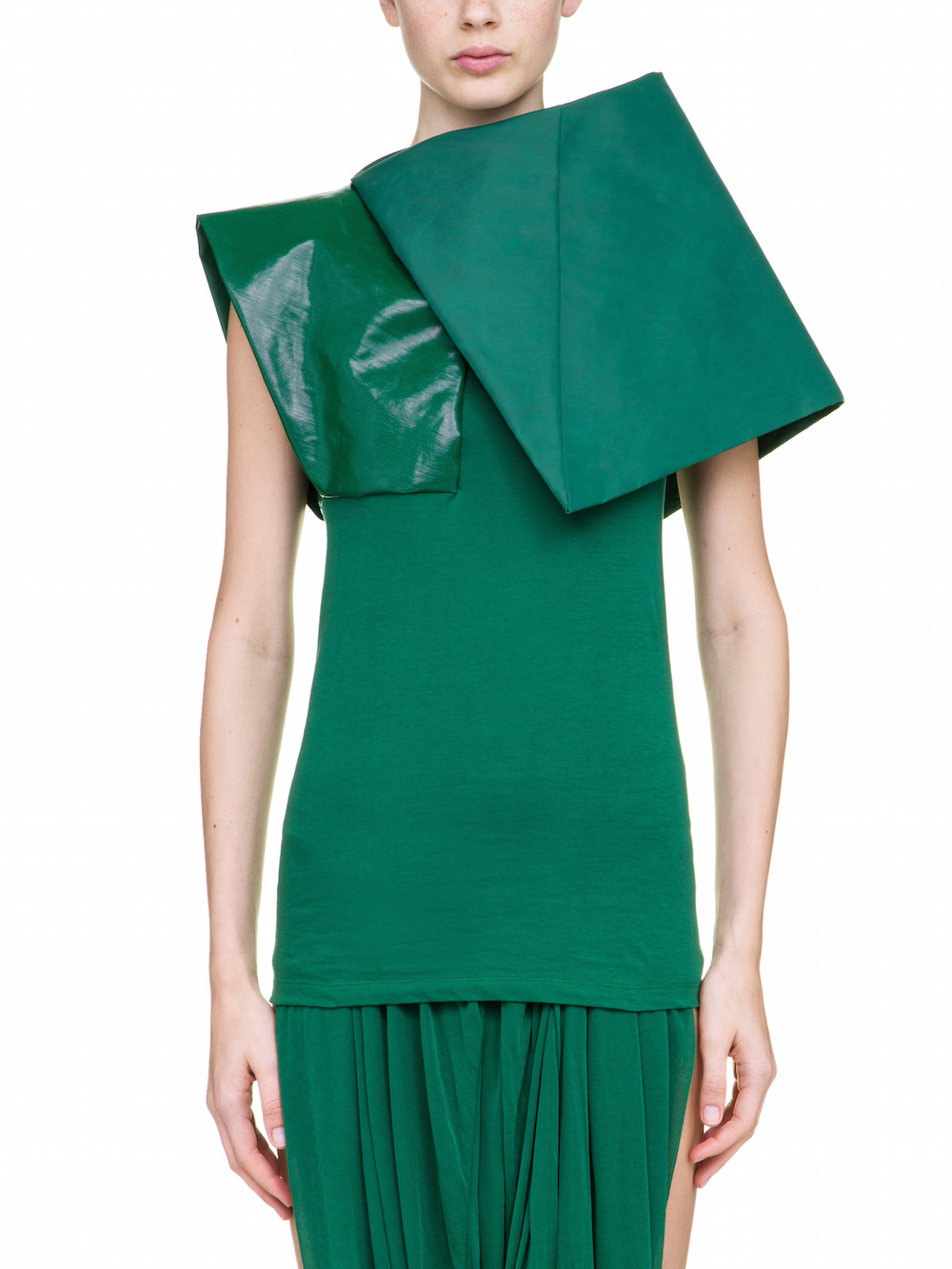 RICK OWENS URANIAN TOP IN WHEATGRASS GREEN