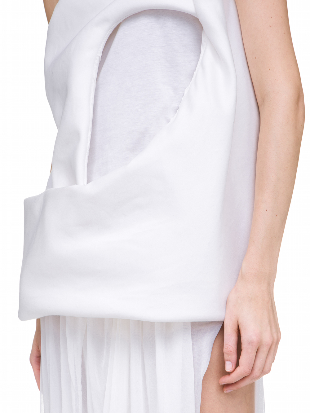 RICK OWENS PILEUS TUNIC IN WHITE