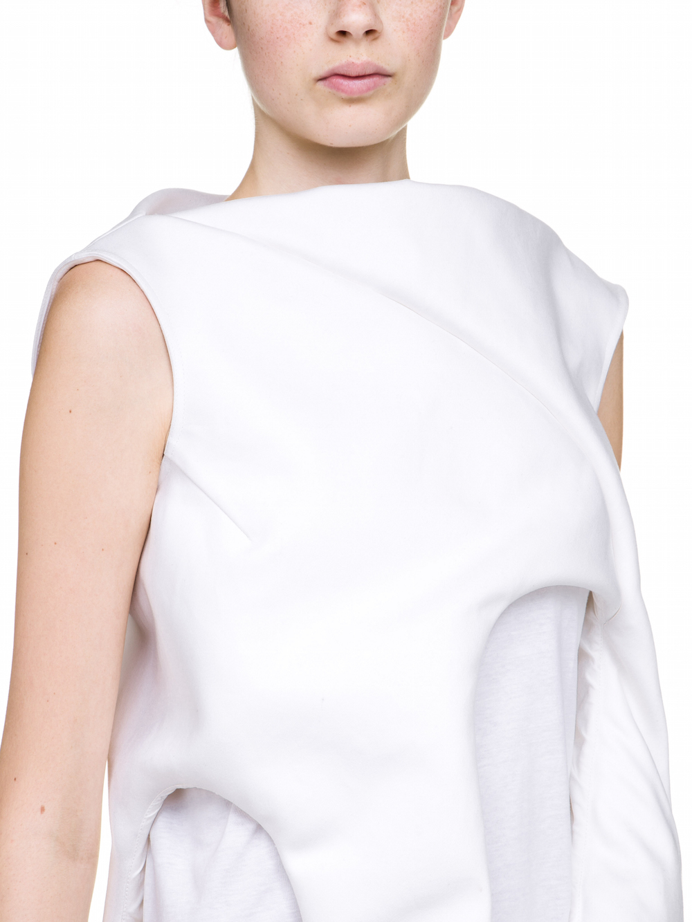 RICK OWENS PILEUS TUNIC IN WHITE