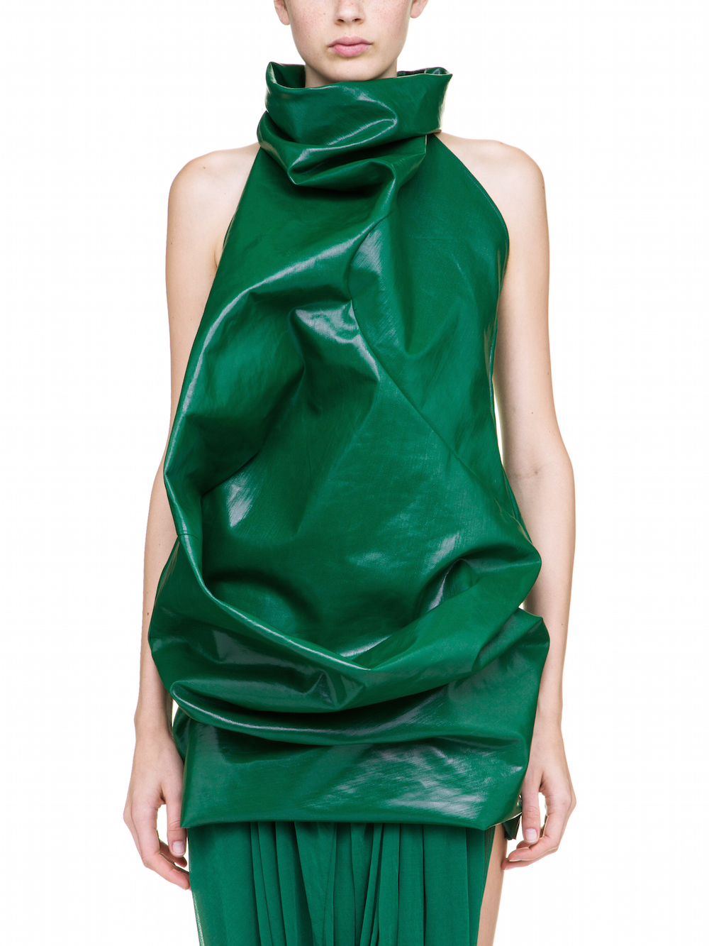 RICK OWENS ELIPSE TUNIC IN GREEN