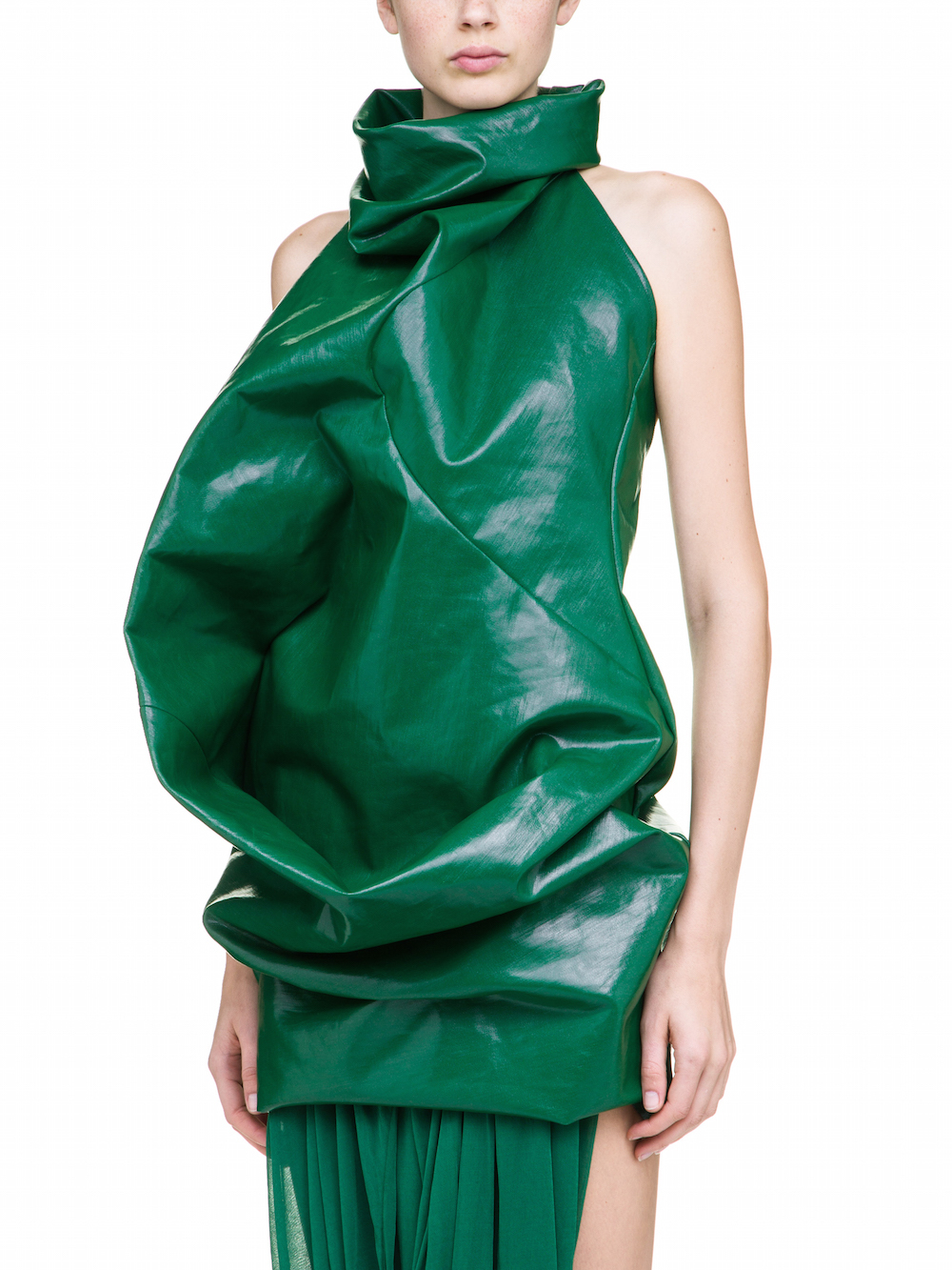 RICK OWENS ELIPSE TUNIC IN GREEN