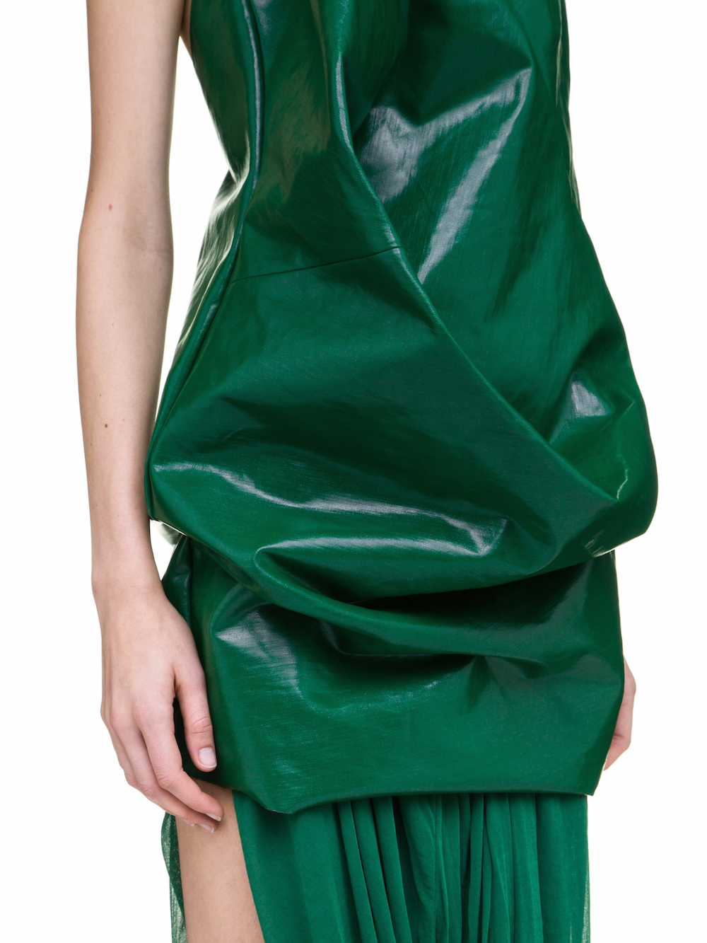 RICK OWENS ELIPSE TUNIC IN GREEN