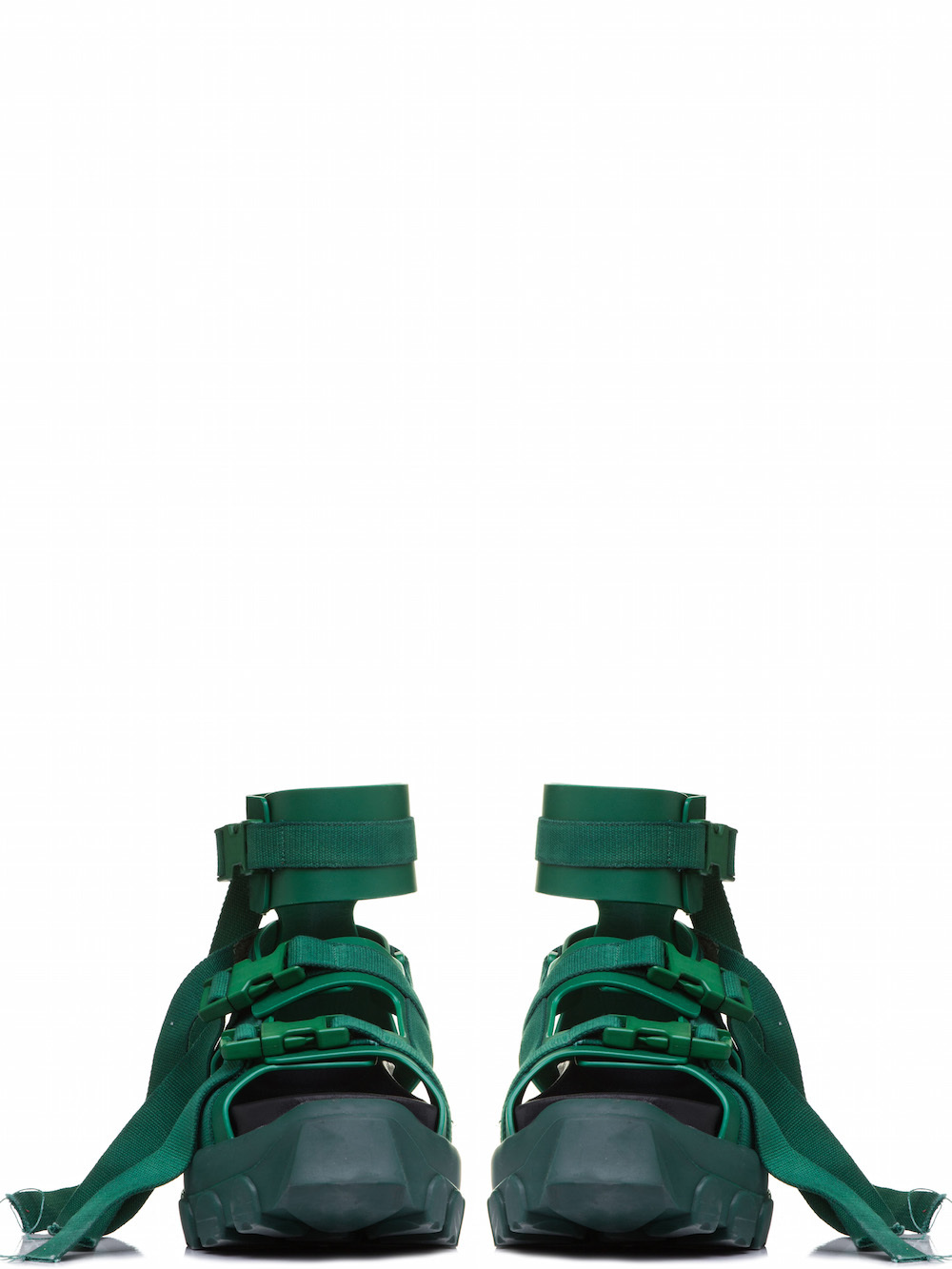 RICK OWENS HIKING SPARTAN SANDALS IN GREEN