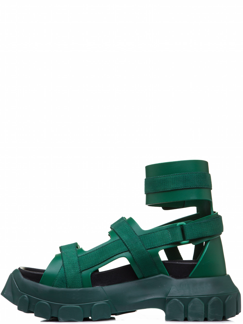 RICK OWENS HIKING SPARTAN SANDALS IN GREEN