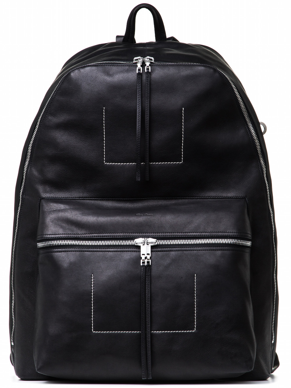RICK OWENS MEGA BACKPACK IN BLACK CALF LEATHER