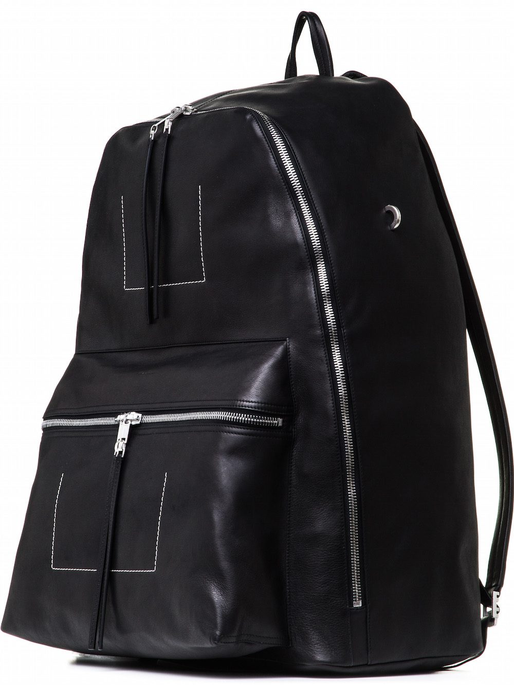 RICK OWENS MEGA BACKPACK IN BLACK CALF LEATHER
