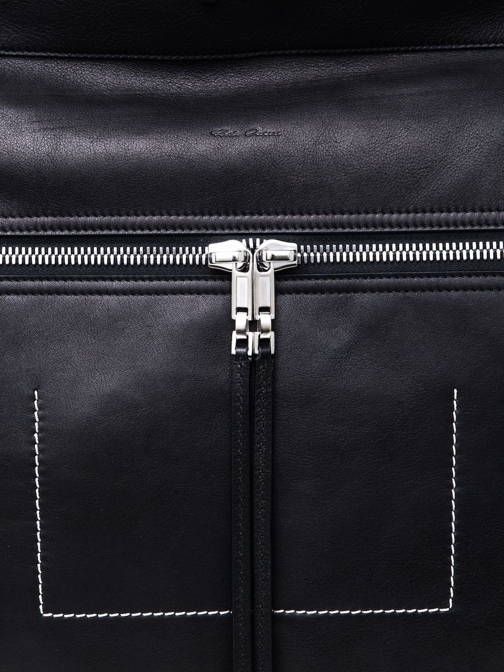 RICK OWENS MEGA BACKPACK IN BLACK CALF LEATHER