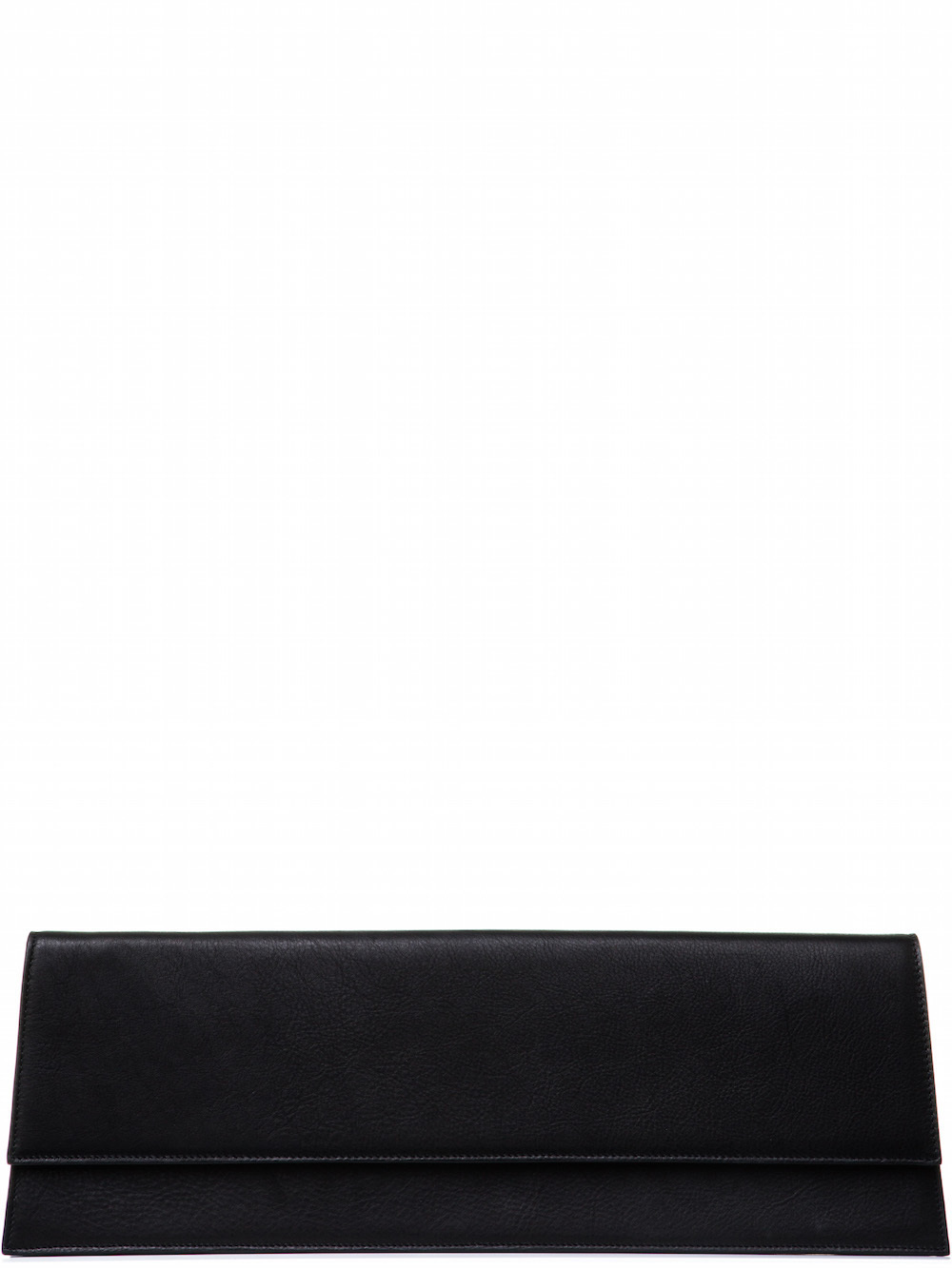 RICK OWENS MIDI CLUTCH IN BLACK CALF LEATHER